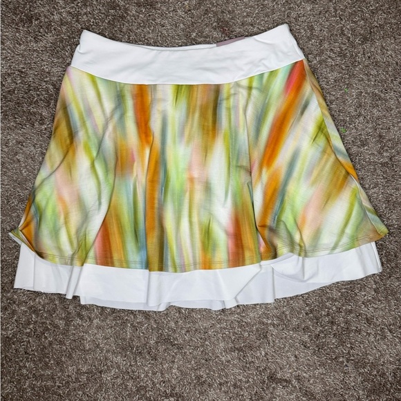 Calia by Carrie Underwood Flora Multicolor Double Layer Mesh Golf Skort - Picture 2 of 7